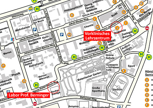 Lageplan Vorklinisches Lehrzentrum