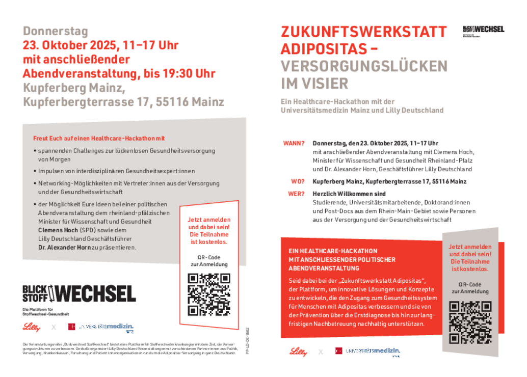 Healthcare Hackathon mit Lilly am 23.10.2025
