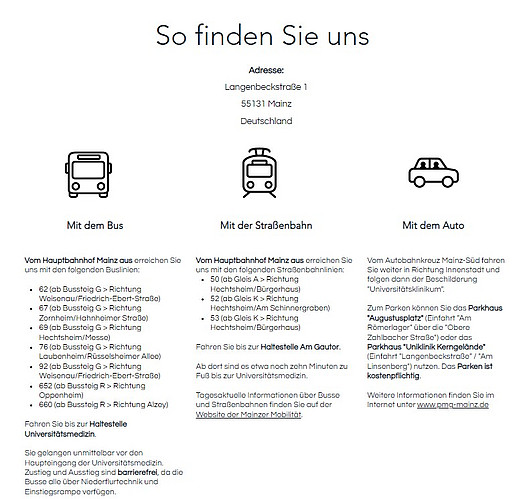 So finden Sie uns