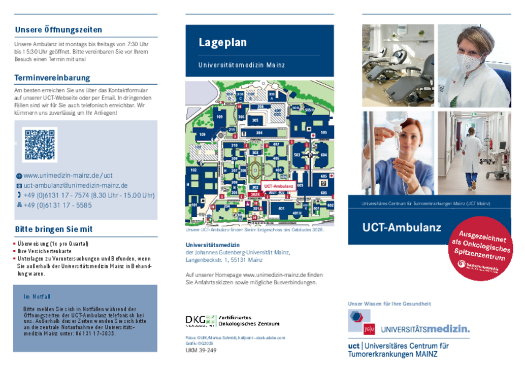 Flyer UCT-Ambulanz