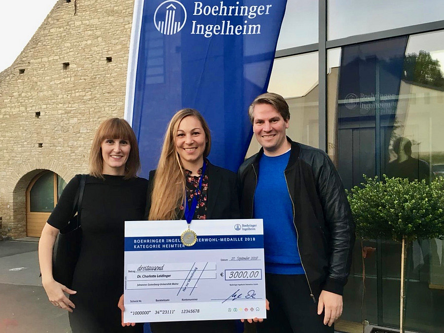 Verleihung der Böhringer Tierwohl-Medaille 2018 an Dr. Charlotte Seibert (geb. Leidinger)