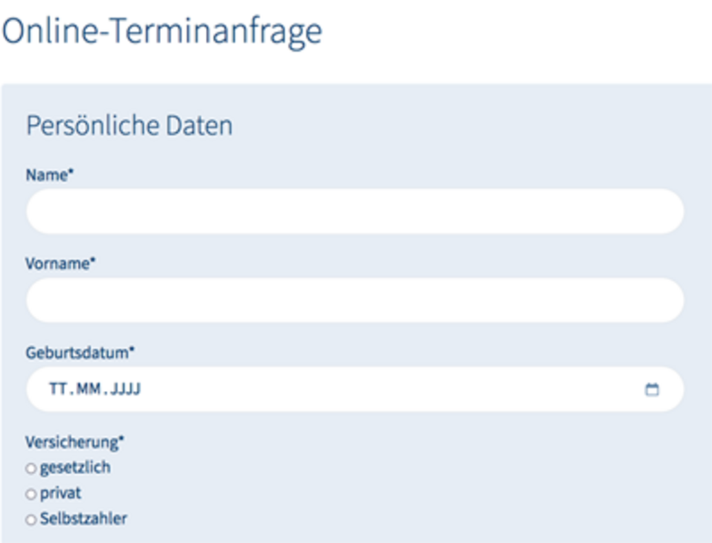 Online-Terminanfrage