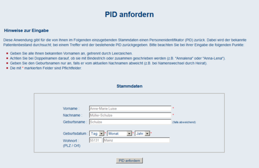 HTML-Nutzerschnittstelle