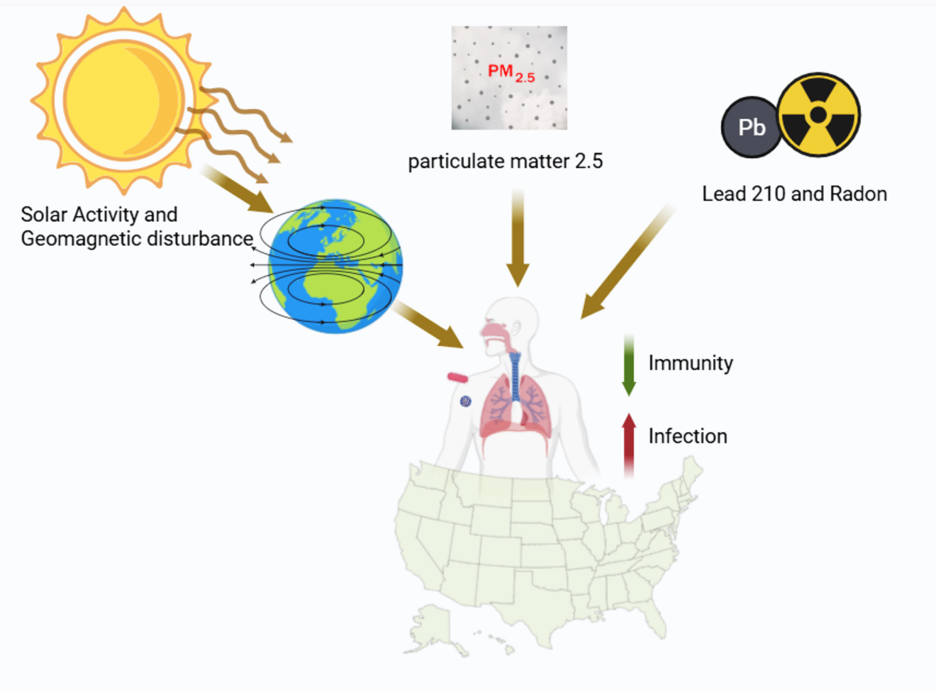 Effect of environmental factors on mortality from respiratory tract infections in the United States