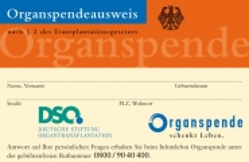 Organspendeausweis