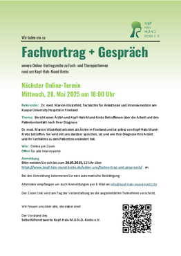 Selbsthilfenetzwerks Kopf-Hals-M.U.N.D.-Krebs e.V.