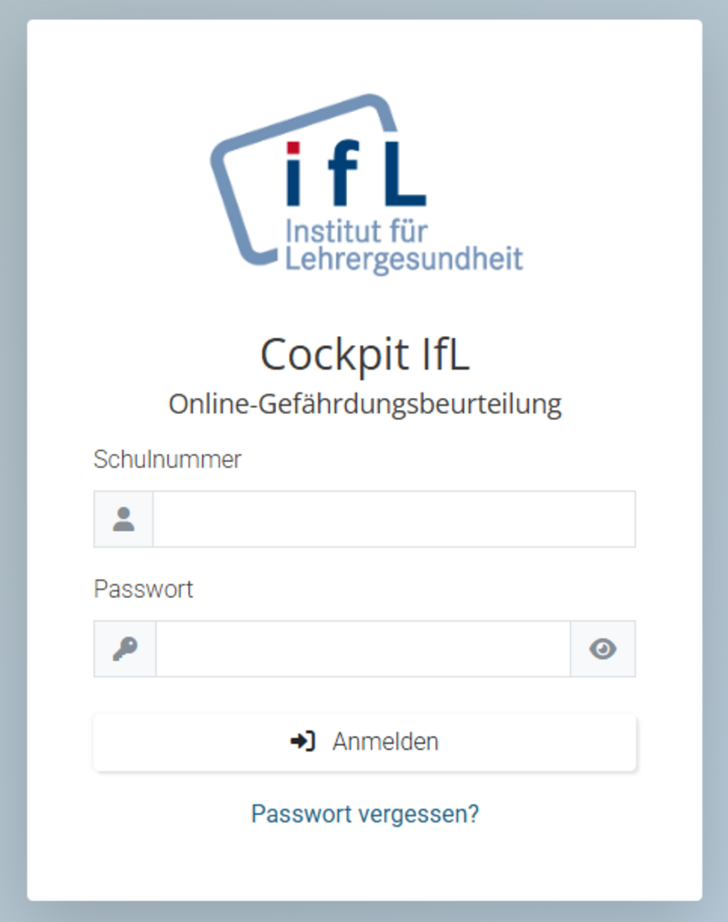 Login Cockpit IfL