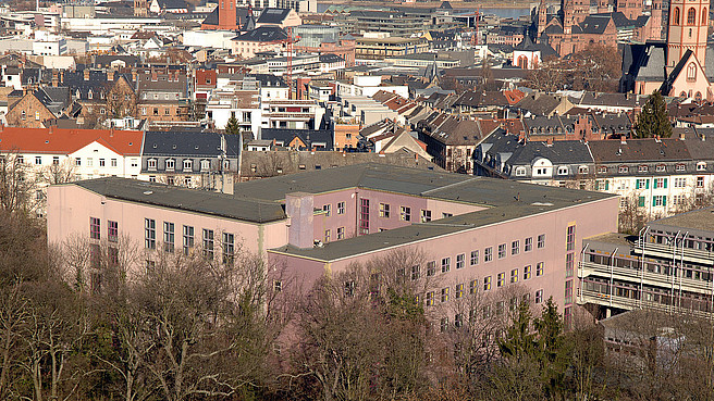 Bild Pulverturm und Stadt Mainz