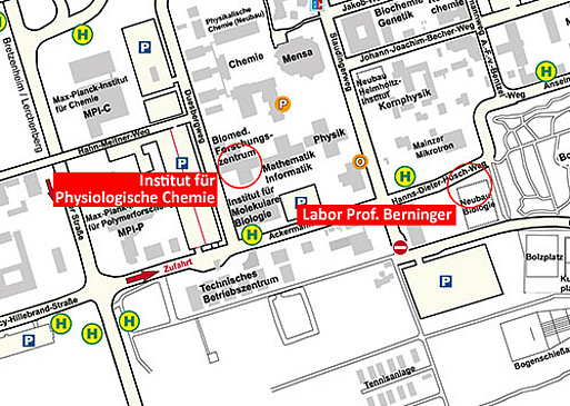 Map Institut for Physiological Chemistry