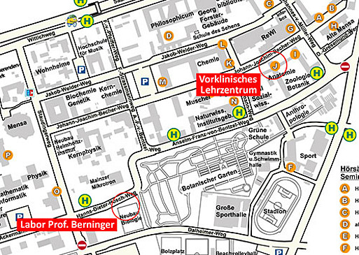 Lageplan Vorklinisches Lehrzentrum