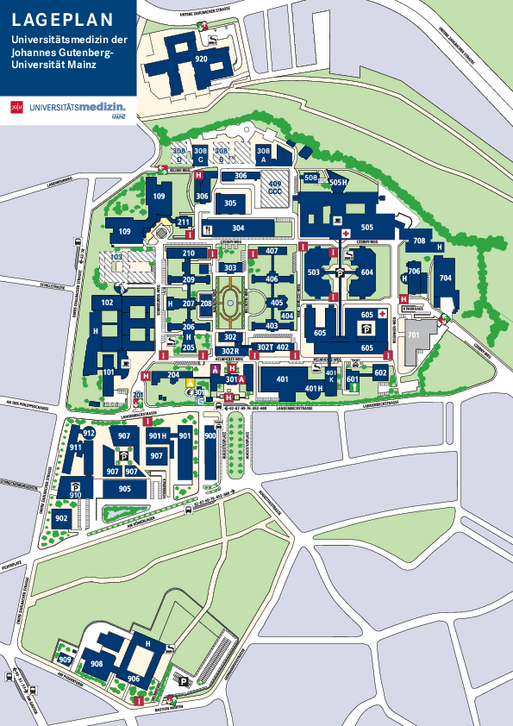 Lageplan des Klinikums