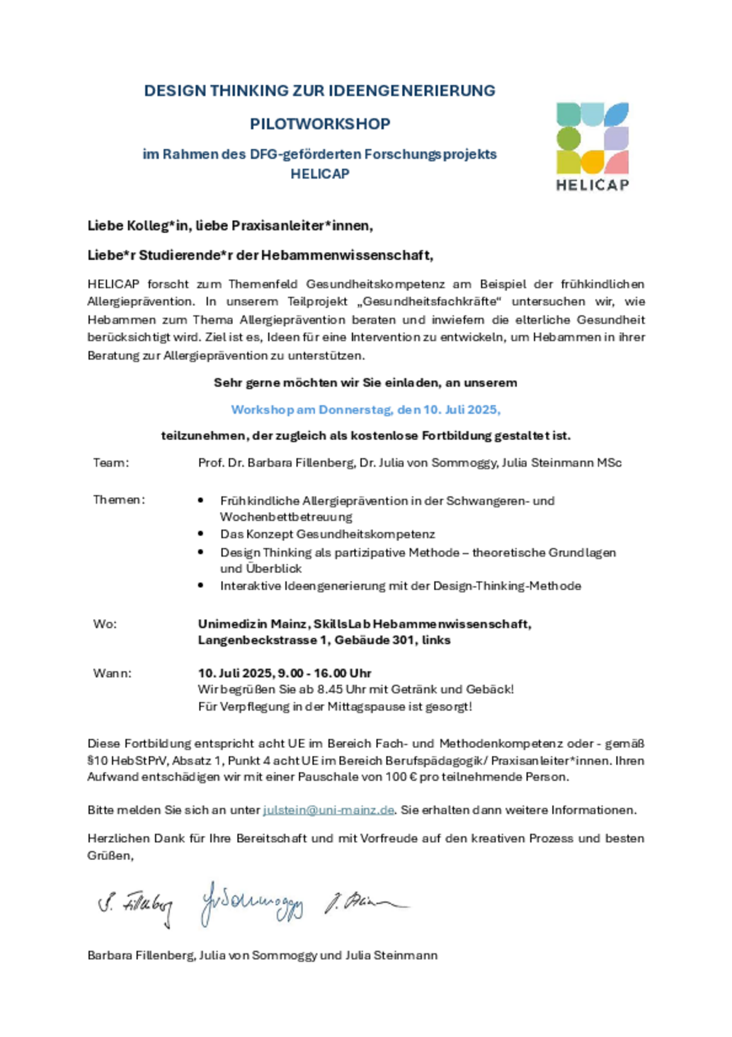 Einladung zum Workshop